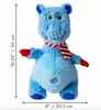 KONG Holiday Knots Belly Hippo Plush Squeaker Dog Toy - Medium/Large