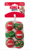 Kong Holiday Dog Toy Squeaker Air Ball 6 Pack - Medium