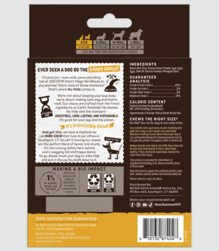 Earth Animal No-Hide® Peanut Butter Stix - 20 Count