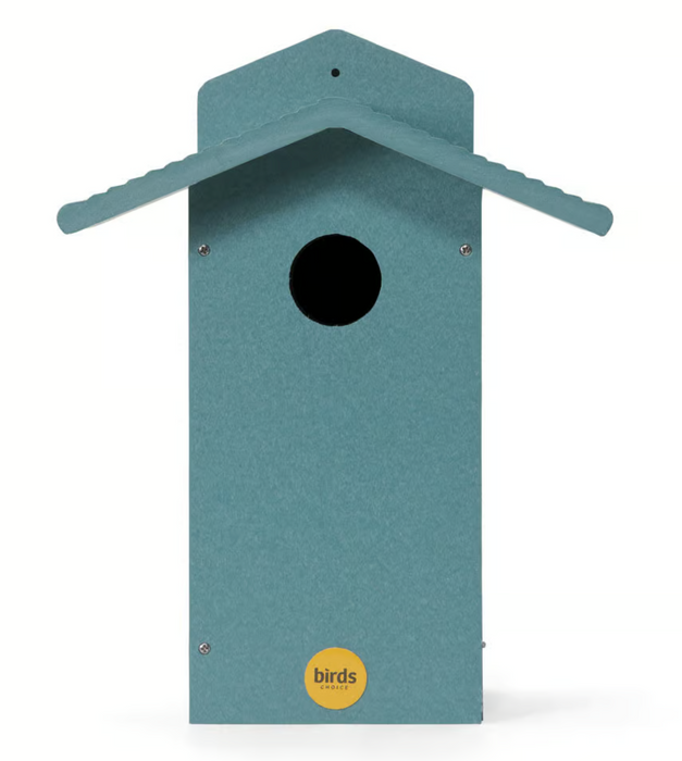 BLUEBIRD HOUSE IN BLUE RECYCLED PLASTIC