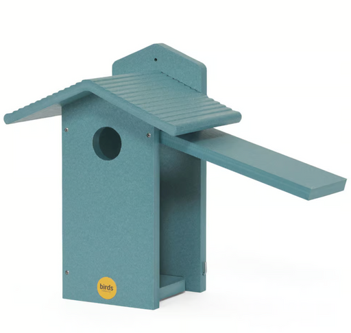 BLUEBIRD HOUSE IN BLUE RECYCLED PLASTIC