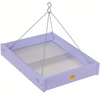 LARGE HANGING PLATFORM BIRD FEEDER IN PURPLE RECYCLED PLASTIC