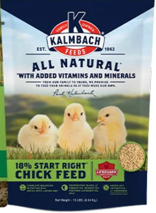 KALMBACH FEEDS 18% Start Right Growing Chicken Feed for Chicks and Pullets - 10LB