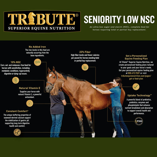 TRIBUTE Seniority® Low NSC (10%), Horse Feed - 50lb