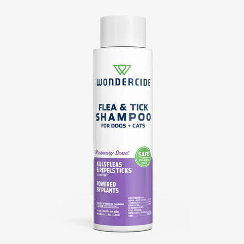 Rosemary Flea & Tick Shampoo for Dogs + Cats with Natural Essential Oils - 12oz