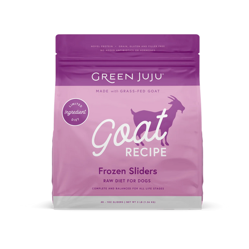 Green Juju Goat Recipe Frozen Patties & Sliders Whole Food Nutrition - 3lb