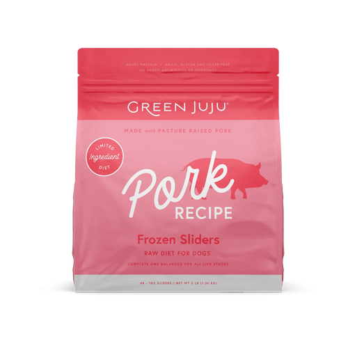 Green Juju Pork Recipe Frozen Patties & Sliders Whole Food Nutrition - 3lb