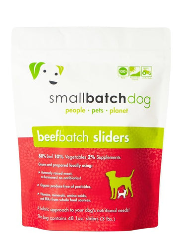 Small Batch Dog Raw Beef Sliders - 3lb