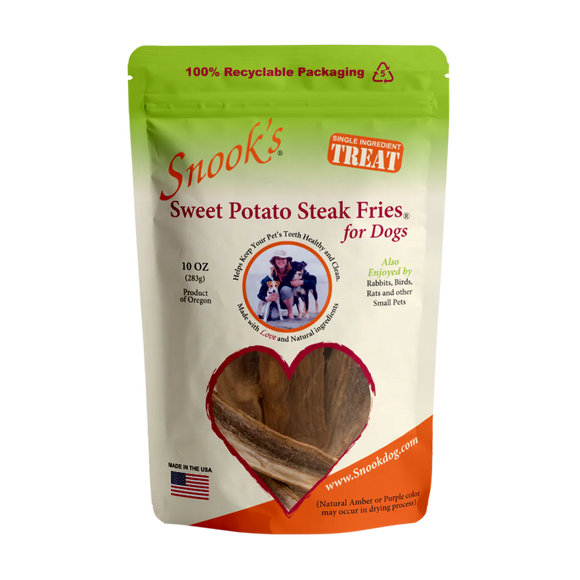 Sweet Potato Dog Steak Fries - Steak Fry shaped pieces - 10oz