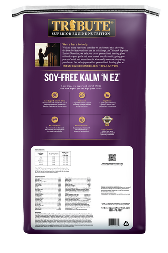 TRIBUTE Soy-Free Kalm 'N EZ® Pellet, Low NSC Feed - 50lb