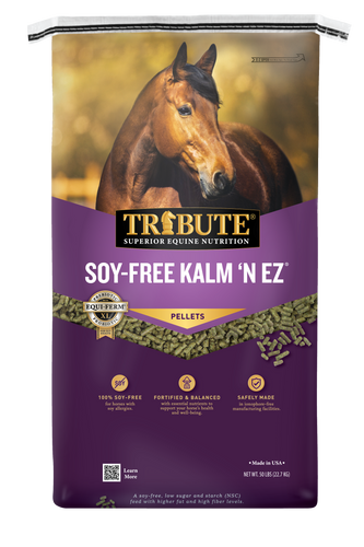 TRIBUTE Soy-Free Kalm 'N EZ® Pellet, Low NSC Feed - 50lb