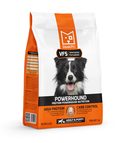 SQUARE PET VFS® POWERHOUND™ Turkey & Chicken for Dogs - 22lb
