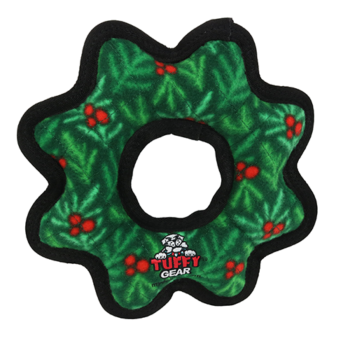 Tuffy® Holiday: Med Gear Ring Holiday Dog Toy