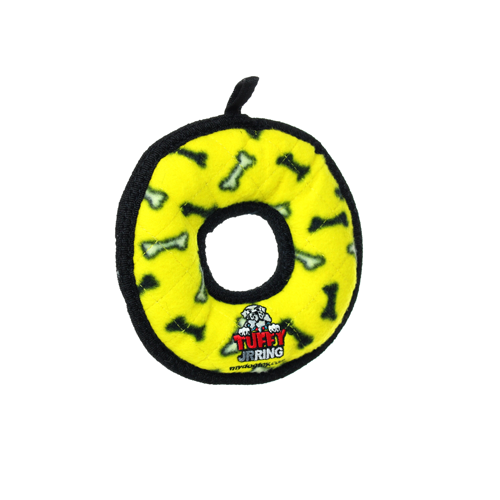 Tuffy® JR: Jr. Ring Yellow Dog Toy