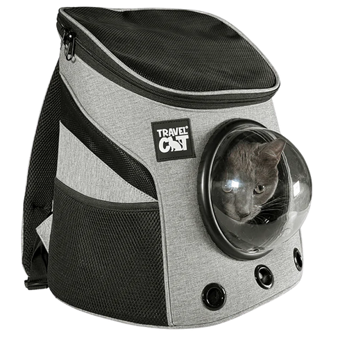 The Fat Cat Mini Cat Backpack - Heather Grey