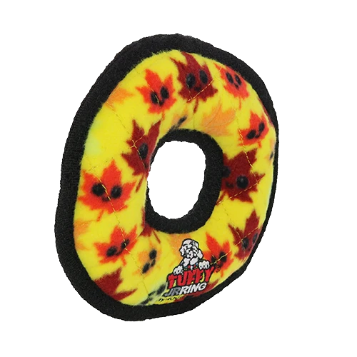 Tuffy Holiday Junior Ring Leaves Dog Toy