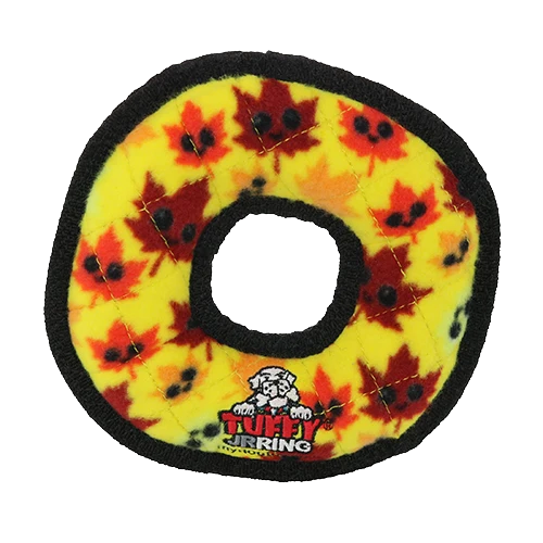 Tuffy Holiday Junior Ring Leaves Dog Toy