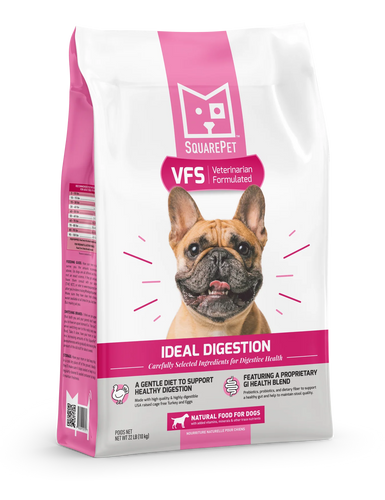 SQUARE PET VFS® IDEAL DIGESTION DRY DOG FOOD - 22lb