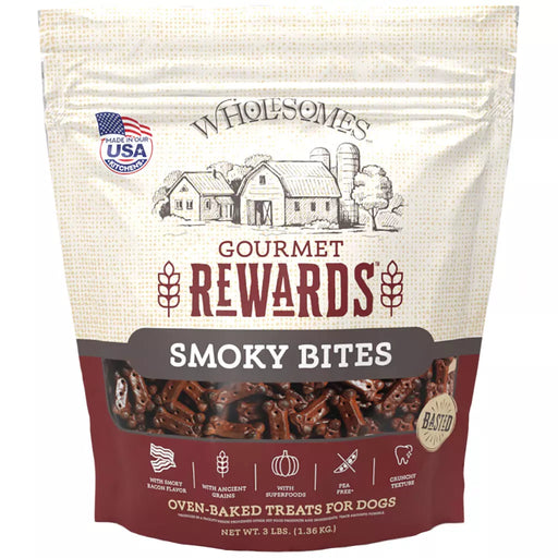 Wholesomes Gourmet Rewards Smoky Bites Dog Treat - 3lb.