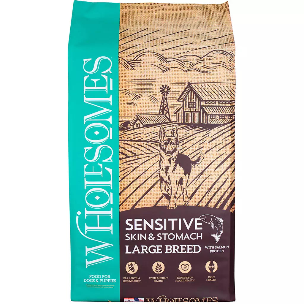 Wholesomes Sensitive Skin & Stomach Large Breed with Salmon Protein