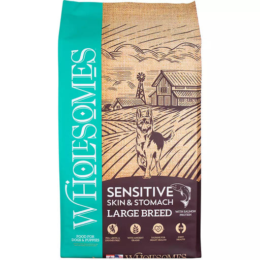 Wholesomes Sensitive Skin & Stomach Large Breed with Salmon Protein - 30lb