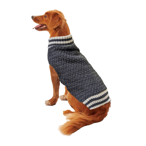 Fashion Pet by Ethical Waffle Knit Gray Sweater - Extra Small - Medium