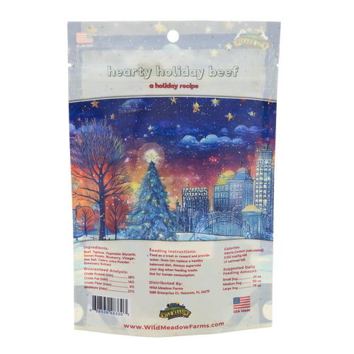 Wild Meadow Farms Christmas Treats Holiday Beef Meat Dog Treats