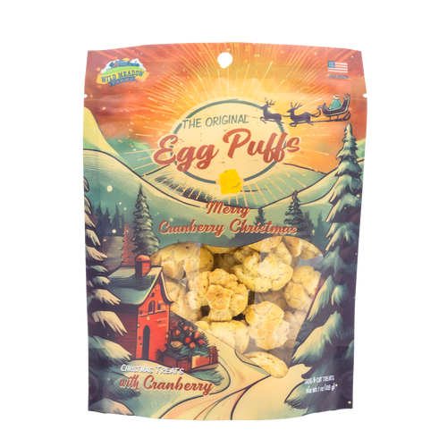 Wild Meadow Farms Christmas Dog Treats Cranberry Egg Puffs