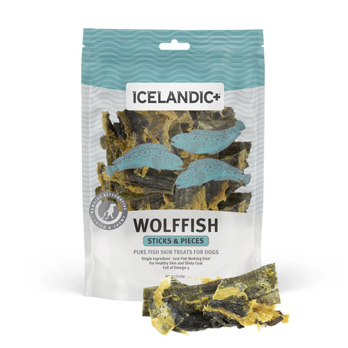 100% Pure Icelandic+™ Wolffish Stick Chews - 3oz.