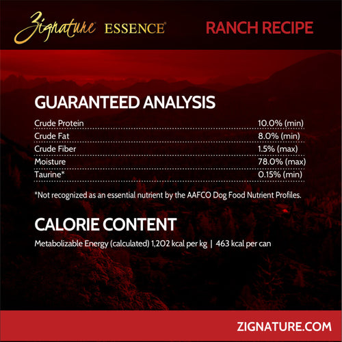 Zignature Essence LIR Ranch Recipe Wet Food Can - 13oz