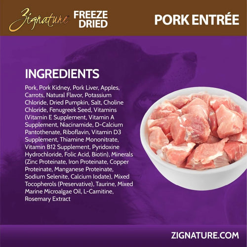 Zignature Original Freeze Dried Pork Entrée - 4oz