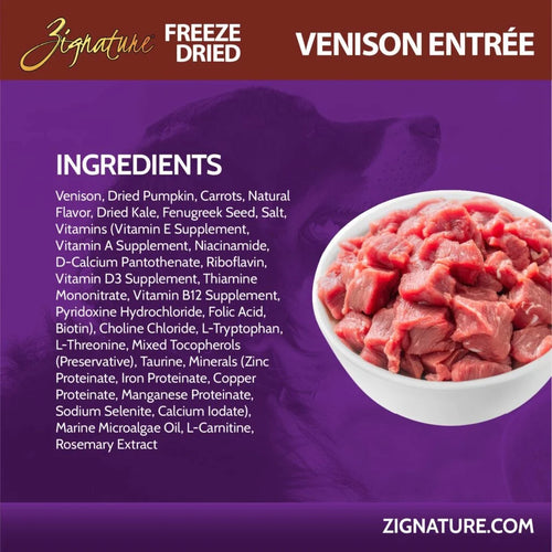 Zignature Original Freeze Dried Venison Entrée - 12.5oz