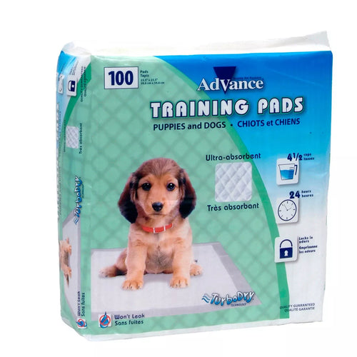 Advance Dog Training Pads with Turbo Dry Technology - 100 Pack