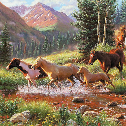 Horse Stream (Tray) 35pc Puzzle