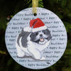 Shih Tzu Christmas Ornament