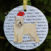 Wheaten Terrier Christmas Ornament
