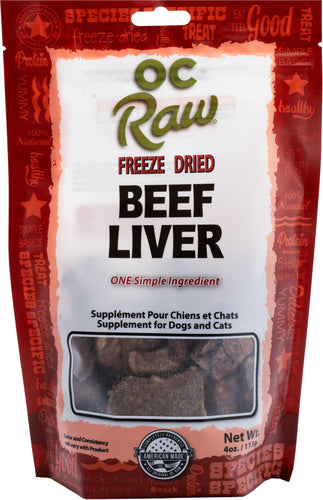 OC Raw Freeze Dried Beef Liver Treat - 4oz