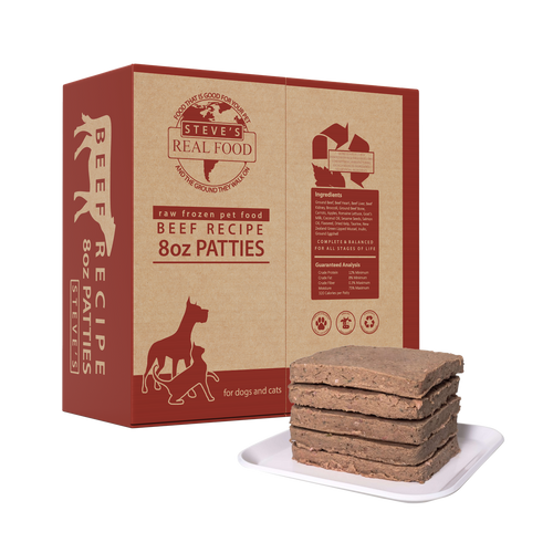 Frozen Raw Dog Food Beef Recipe - 14lb Patties