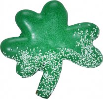 Hand Decorated Shamrock Dog Cookie