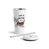 Corgi Dog Tumbler with Straw - White 16oz