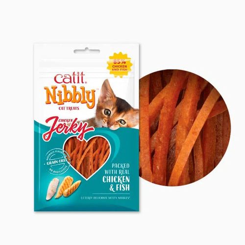 Catit Nibbly Jerky - Chicken & Fish