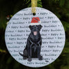 Black Lab Christmas Ornament