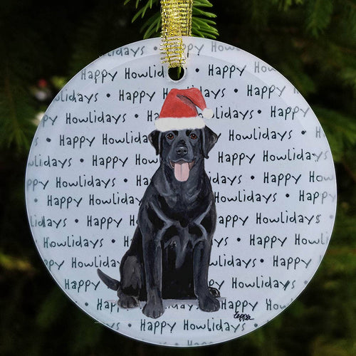 Black Lab Christmas Ornament