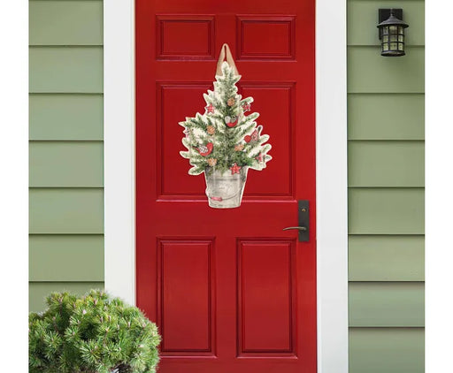 Farmhouse Christmas Tree Door Décor