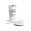 Westie Dog Tumbler with Straw - White 16oz