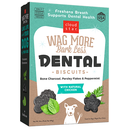 Wag More Bark Less Crunchy Dental Dog Treats  14oz.