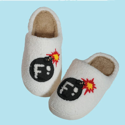 Dreamers & Schemers F Bomb Slippers - 8.5/9