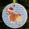 Welsh Corgi Pembroke Christmas Ornament