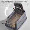 PAWFECT™ Extra Large Fully Enclosed Stainless Steel Cat Litter Box with Scoop | Black
