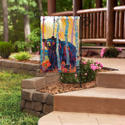 Vibrant Bear Garden Flag